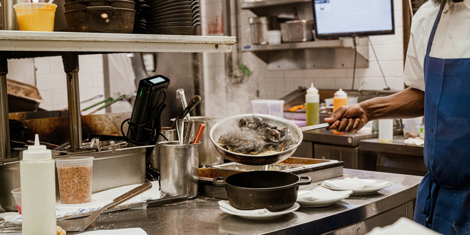 chef preparing ticket from POS
