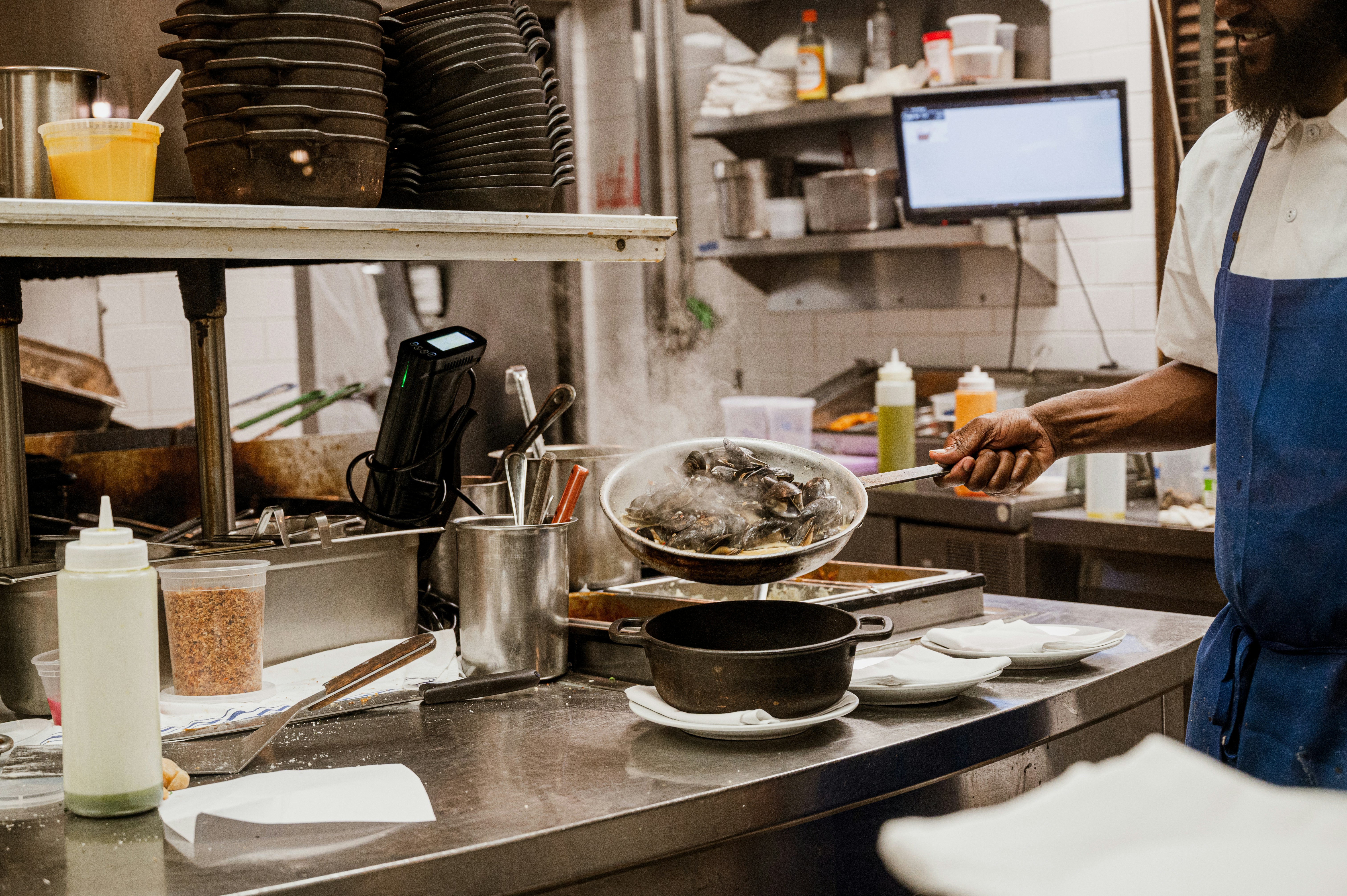 chef preparing ticket from POS